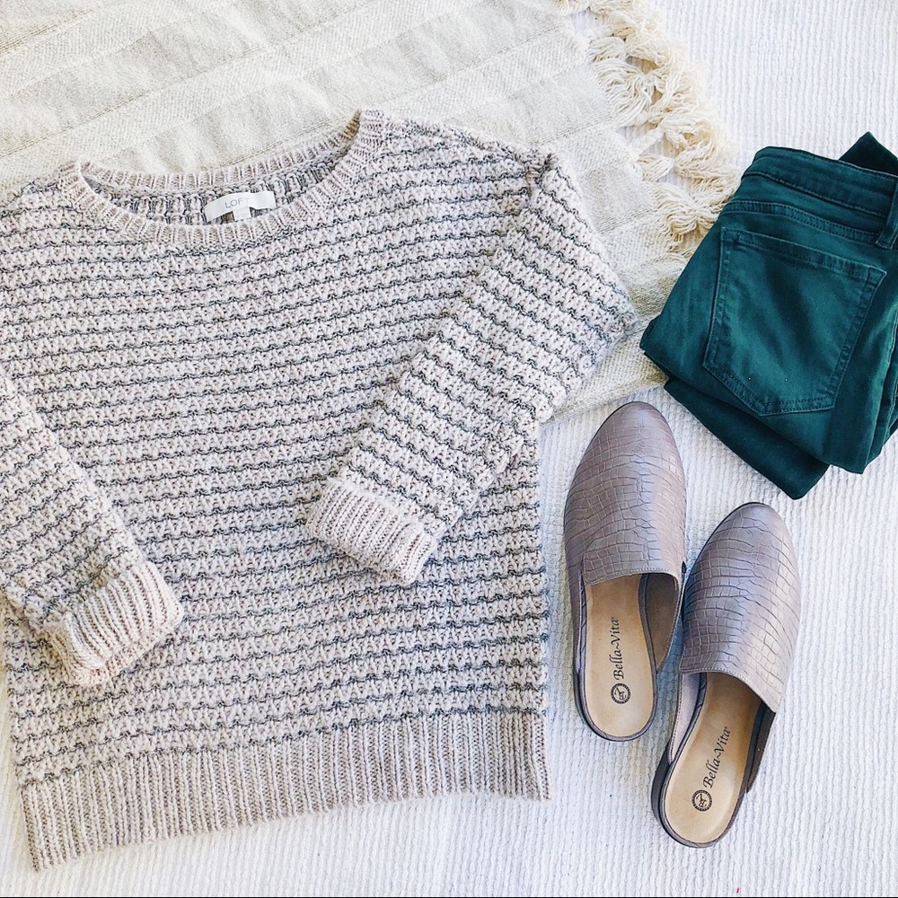 LOFT Comfy Knitted Sweater with Silver